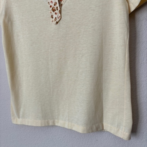 Vintage 70's Retro Ditsy Floral Printed Wide Collar Polo Shirt - Picture 6 of 11